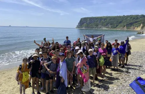 Year 6 at the beach in the Isle of White for the annual residential