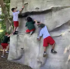 Atwood students rock climbing